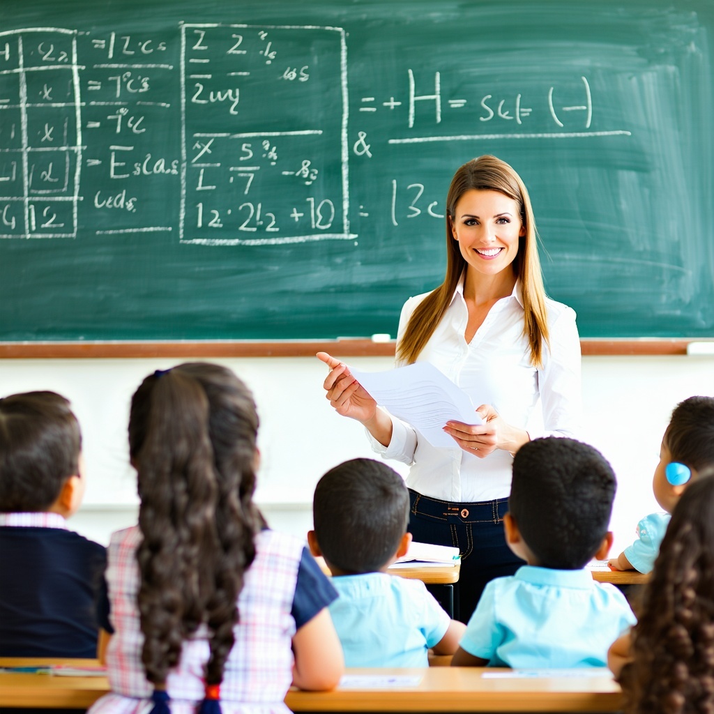 classrrom with teacher and students-1